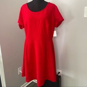 Charlotte Russe Red Short Sleeve Skater Dress. Size 3X. NWT